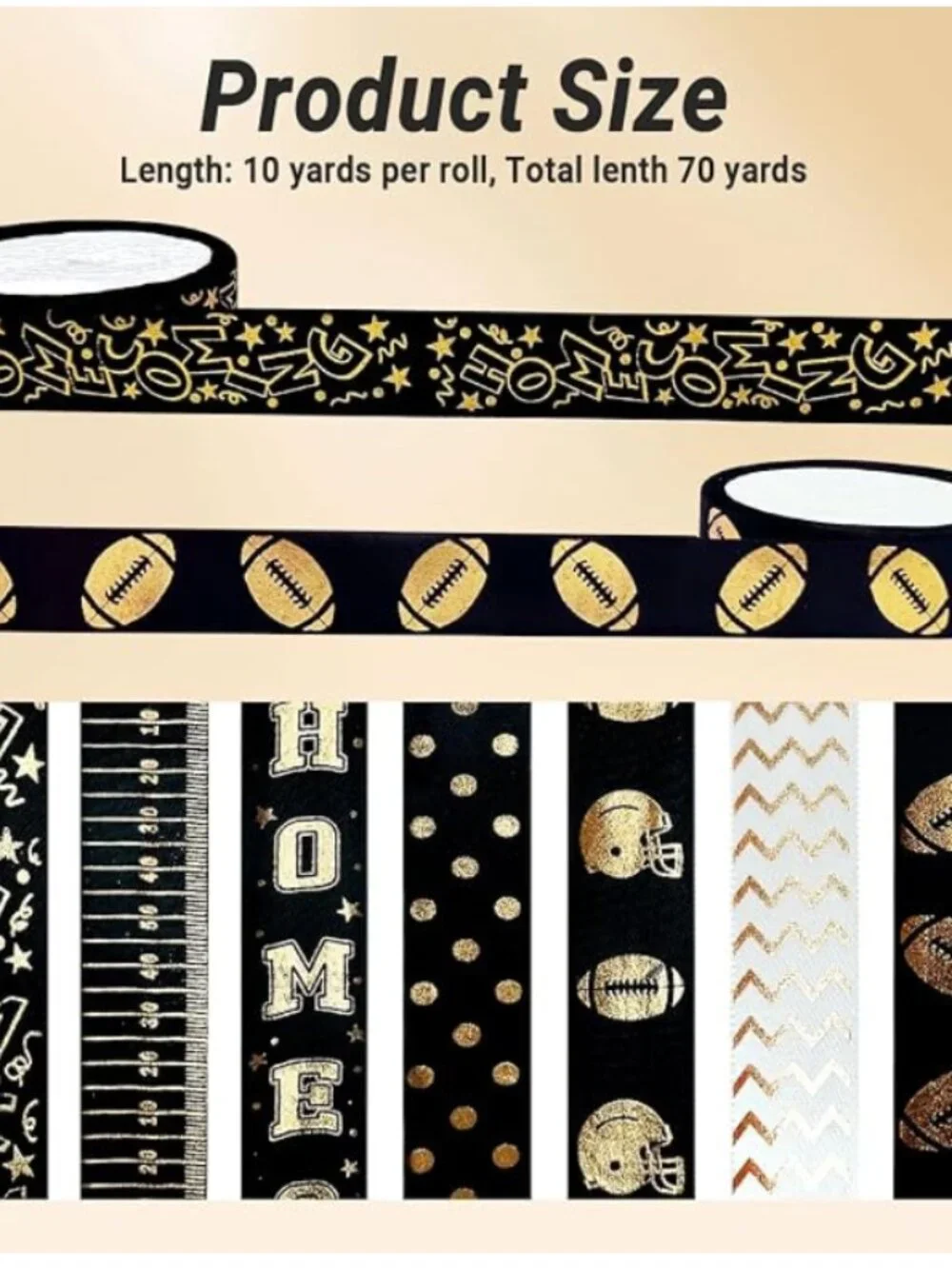 DIY Texas Homecoming Mums, HOCO supplies, 70 yds of black & gold ribbon & 6 mums